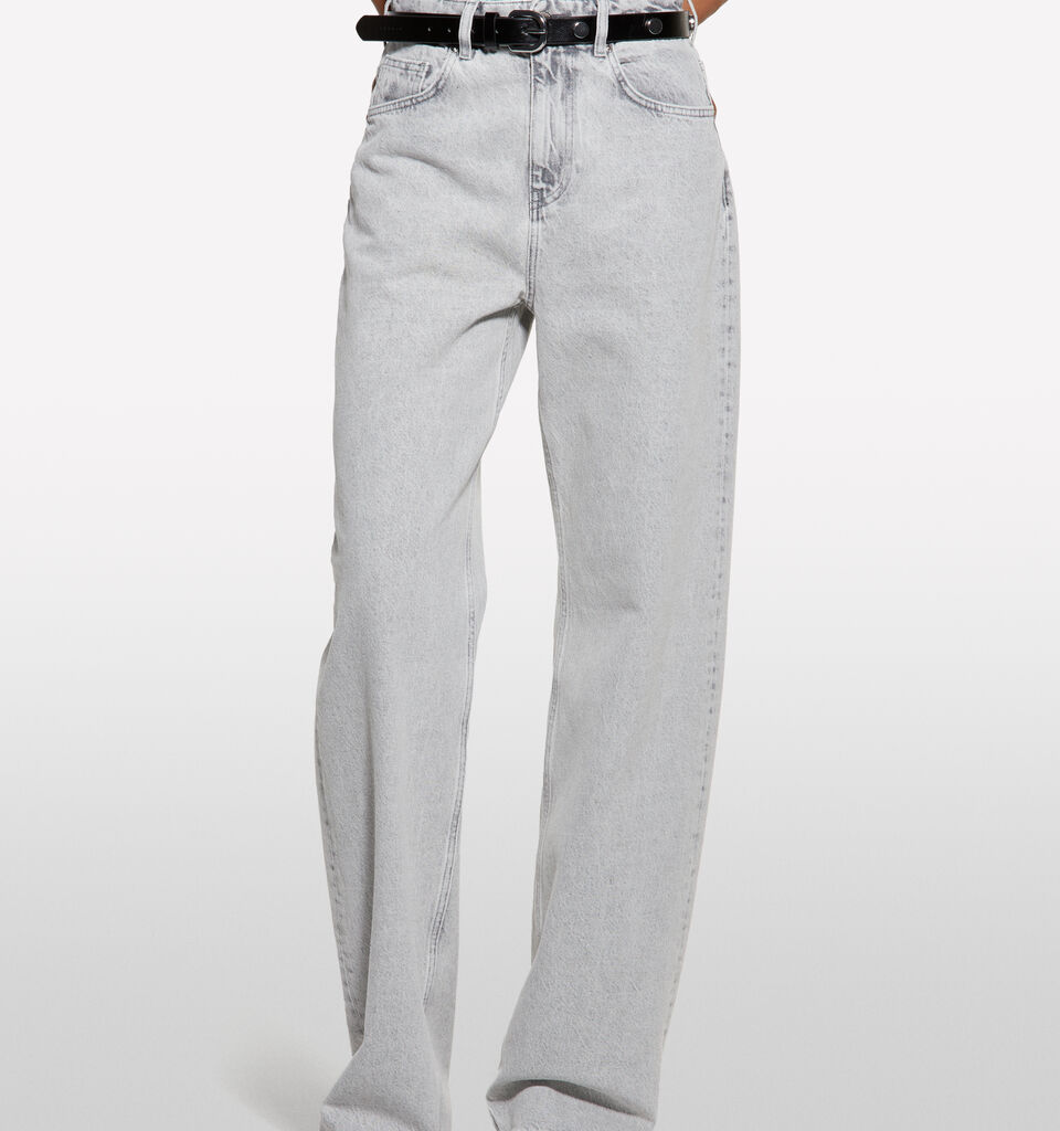 Gray wide fit jeans - women's palazzo jeans - Gray | Sisley image number 3
